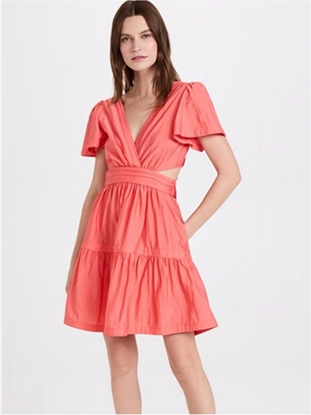Cinq a Sept Judith Cutout Dress Orange sorbet size 8